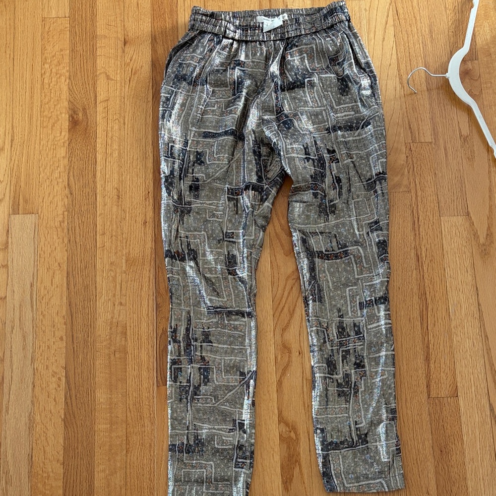 Isabel Marant women’s metallic satin Joggers
